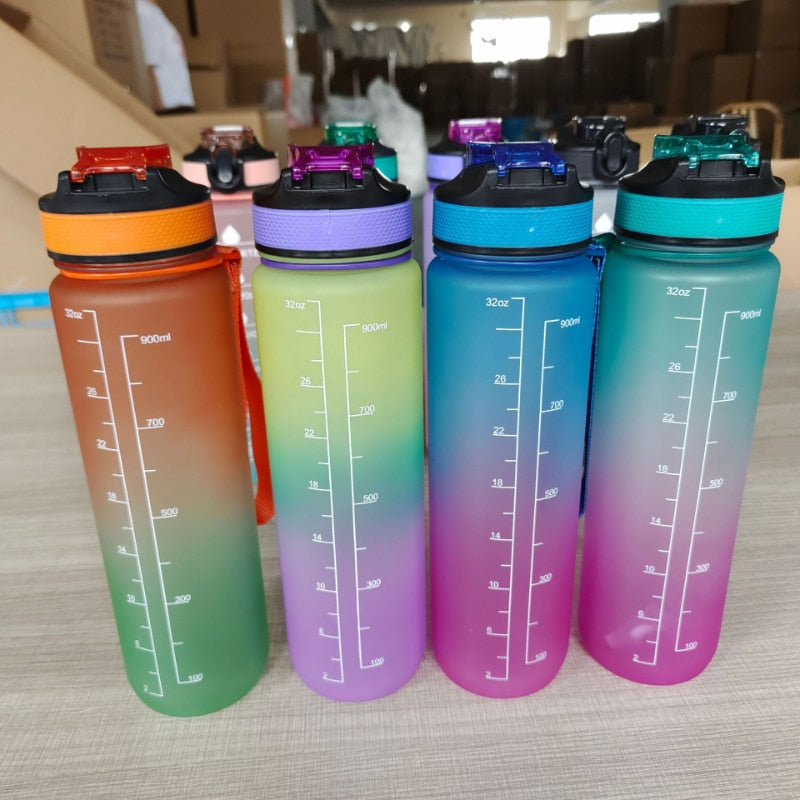 Garrafa de água motivacional de 1 litro